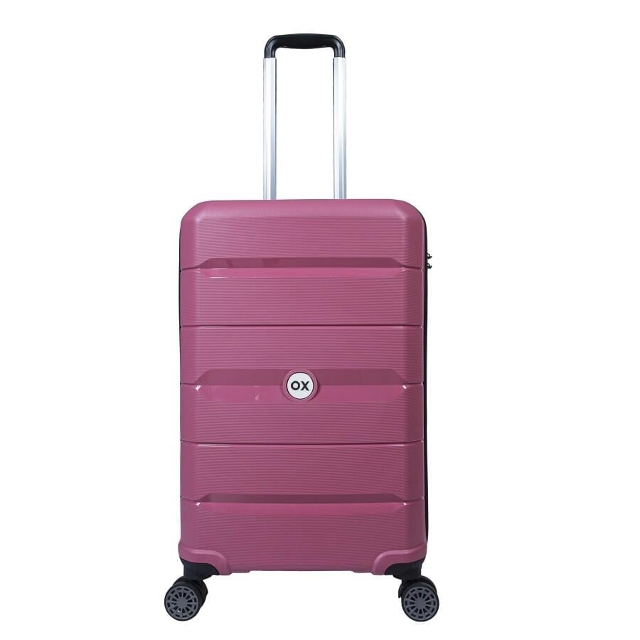OX POLİPROPİLEN SİLİKON  3 LÜ VALİZ SETİ ROSE GOLD