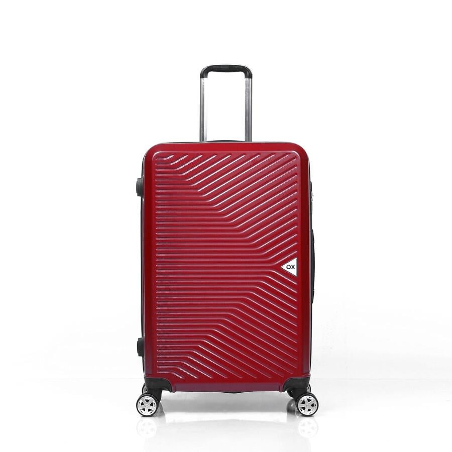 Ox Premium 3 lü Bordo Valiz Seti (Büyük + Orta + Makyaj )