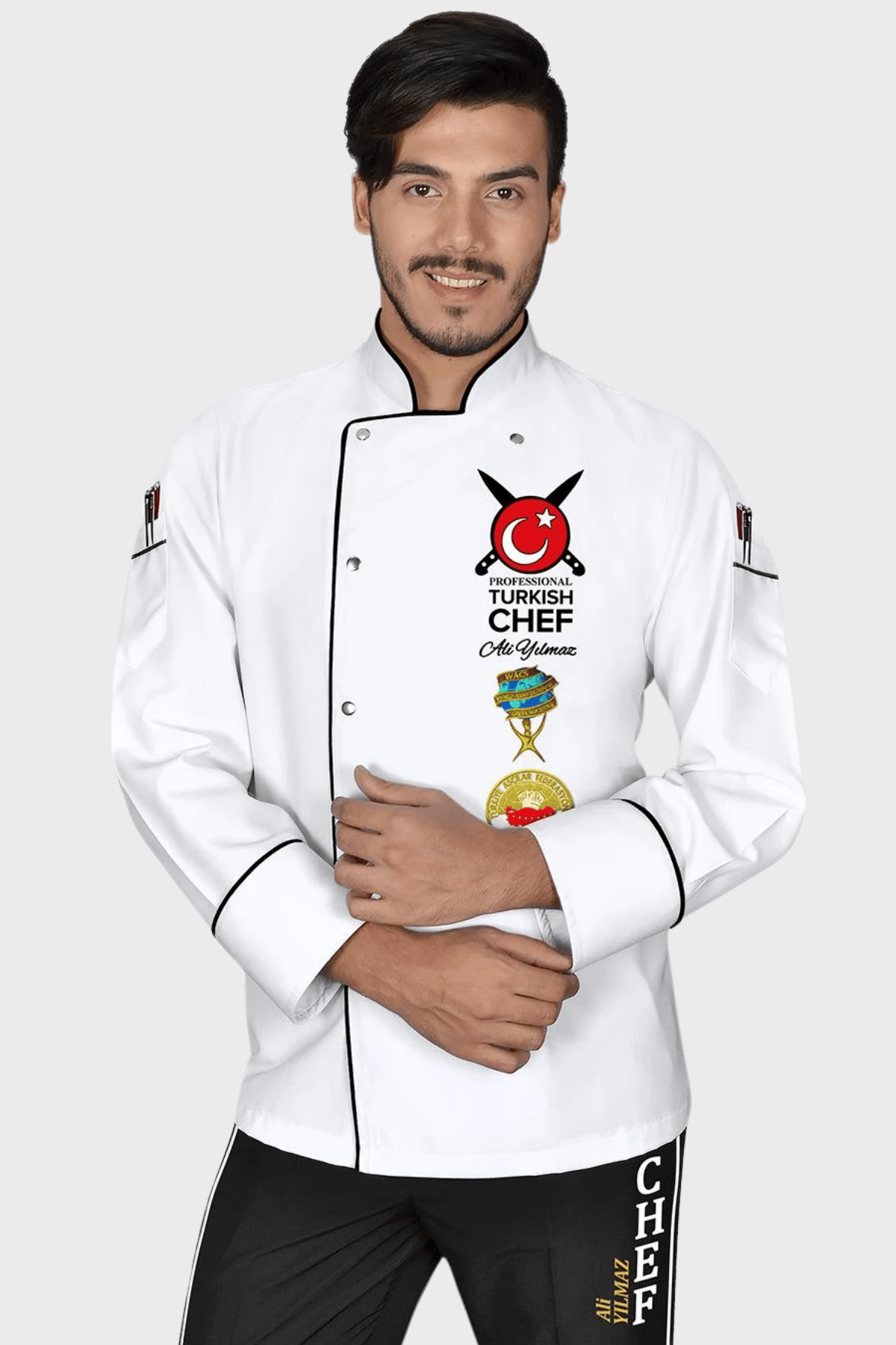 1434 Pro Turkısh Chef Aşçı Ceketi Beyaz