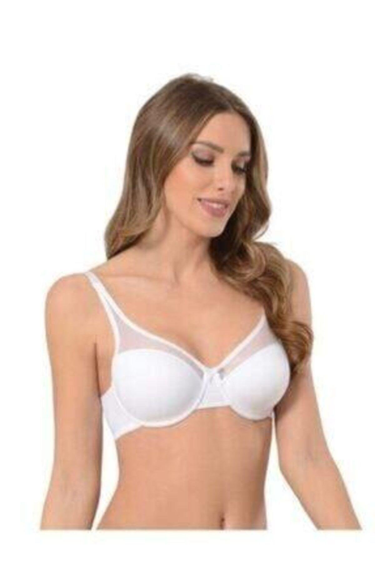 3412 Esma Tekstil Toparlayıcı Süngerli Içi Boş B Ve C Cup Tüllü Sütyen