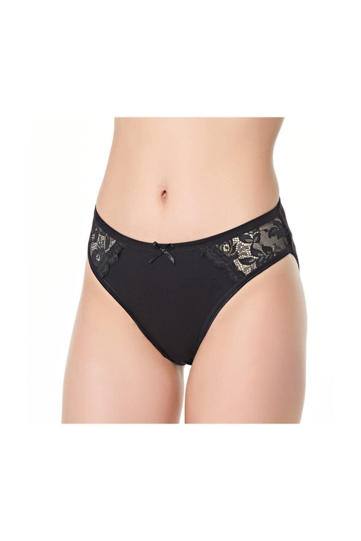 Kadın 6'lı Paket Beli Dantelli Bikini Külot