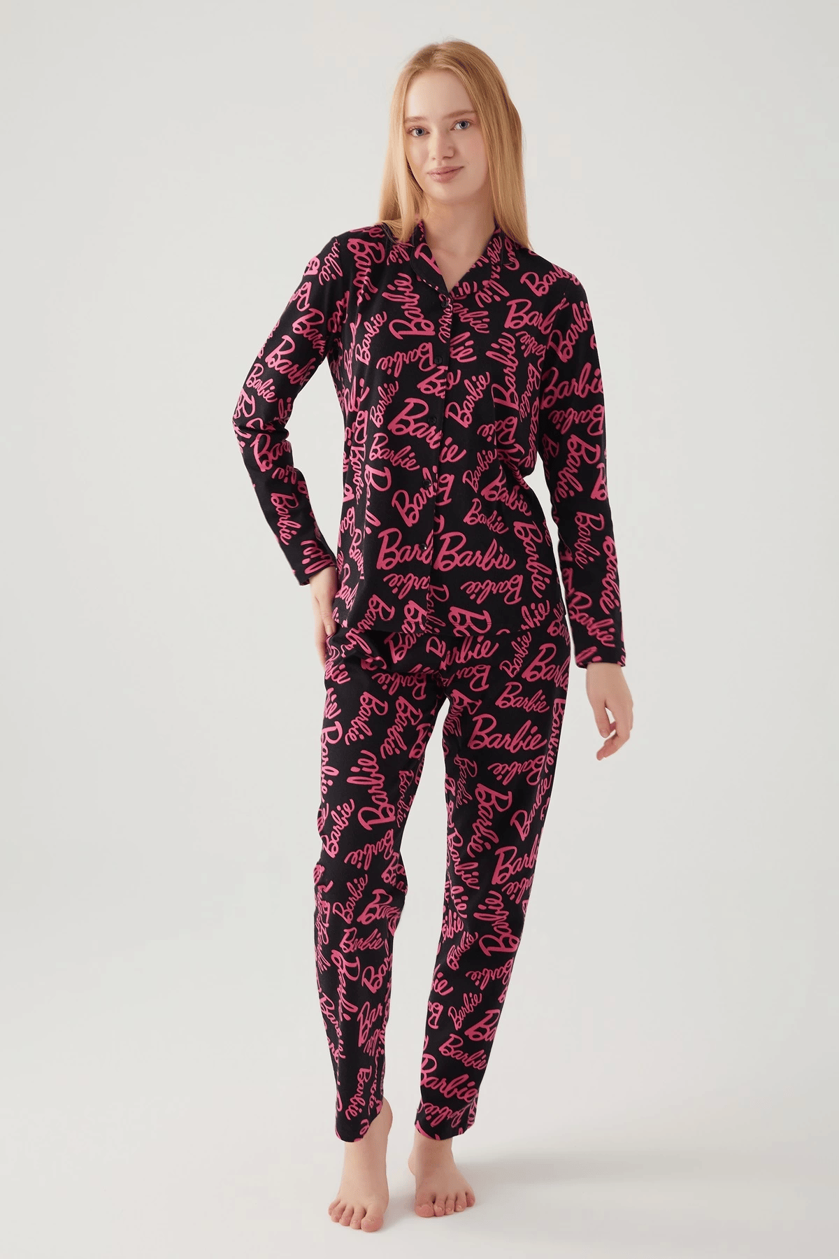 Barbie 1767-S Kadın Gömlek Pijama Takımı