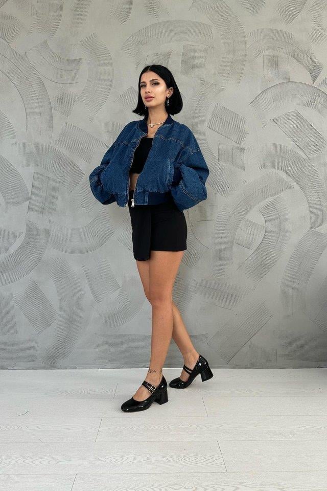 Mavi Kot Bomber Ceket