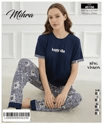 Mihra 40106 Kadın Kısa Kol Pijama Takımı
