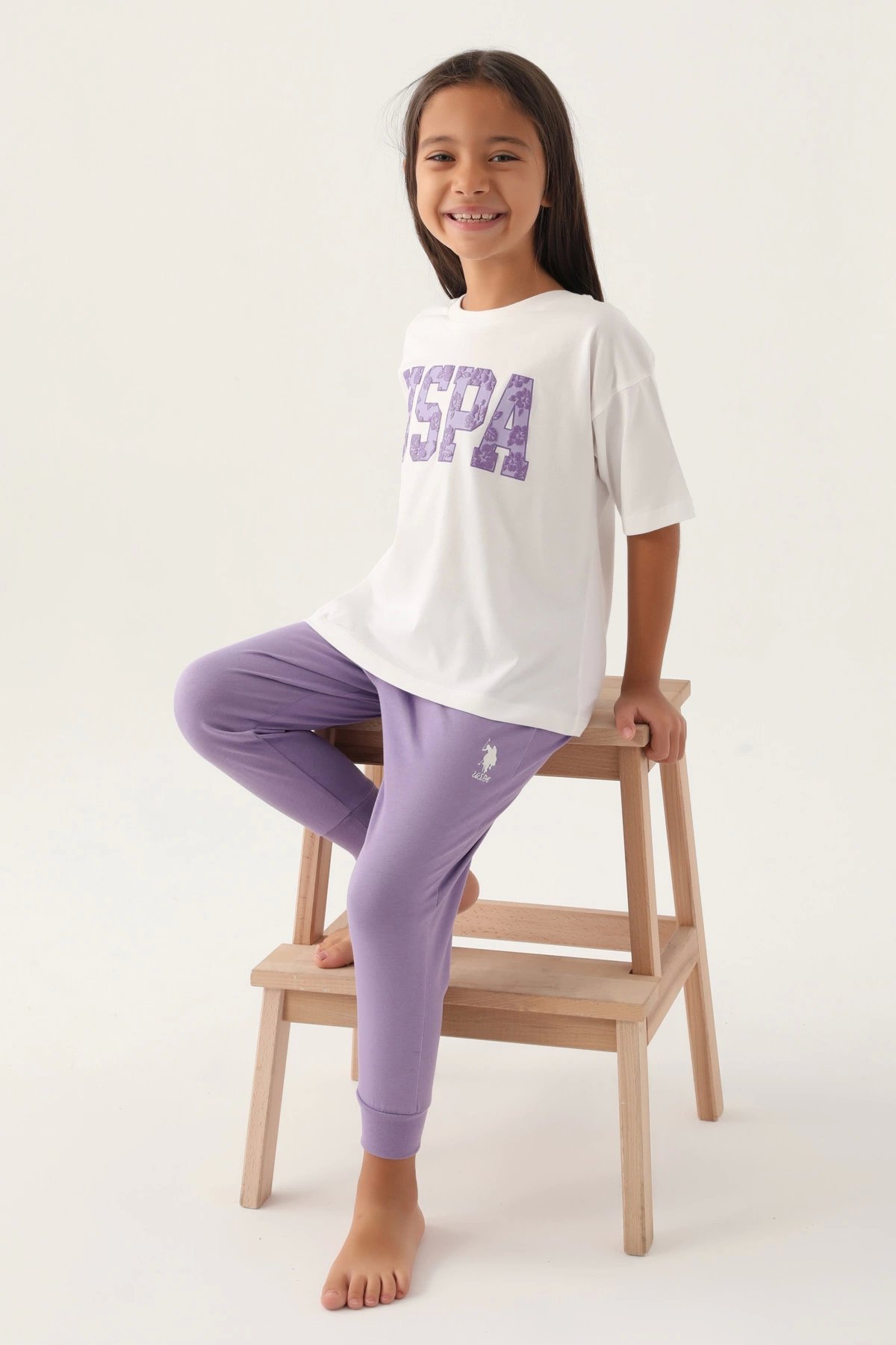 US Polo 1818-4 Kız Çocuk Pijama Takımı