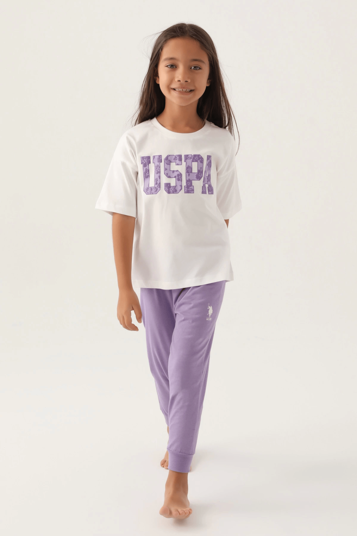 US Polo 1818-4 Kız Çocuk Pijama Takımı