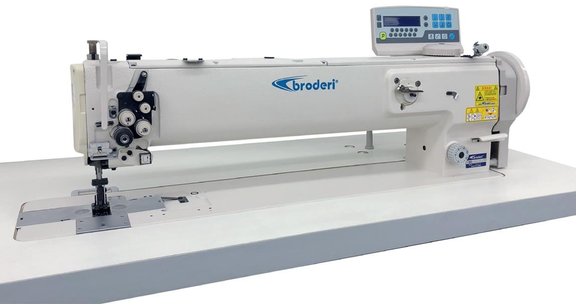 BRODERİ BD - 1560 - 25 Serisi 64cm Uzun Kafa Büyük Mekik Çift Pabuç Deri Dikiş Makinası