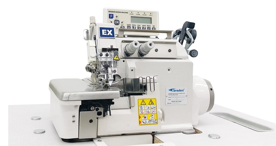 BRODERİ BD - 2242EXT - 32P2 - E / PL Transportlu Giyotinli Cep Biye Overlok Makinası
