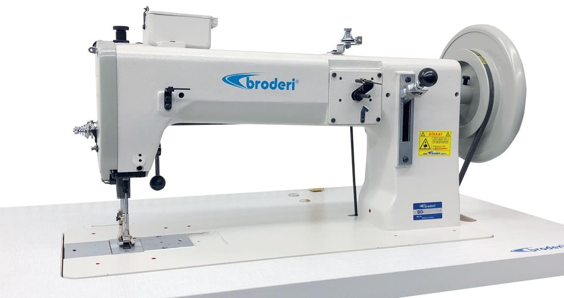 BRODERİ BD - 243 Extra Kalın Materyaller İçin Çift Pabuç Tek İğne Keçe Dikiş Makinası