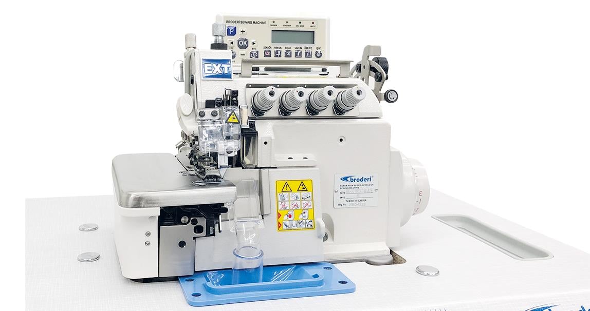 BRODERİ BD - 5214EXT / DD Otomatik 4 İp Transportlu Akıllı Overlok Makinası
