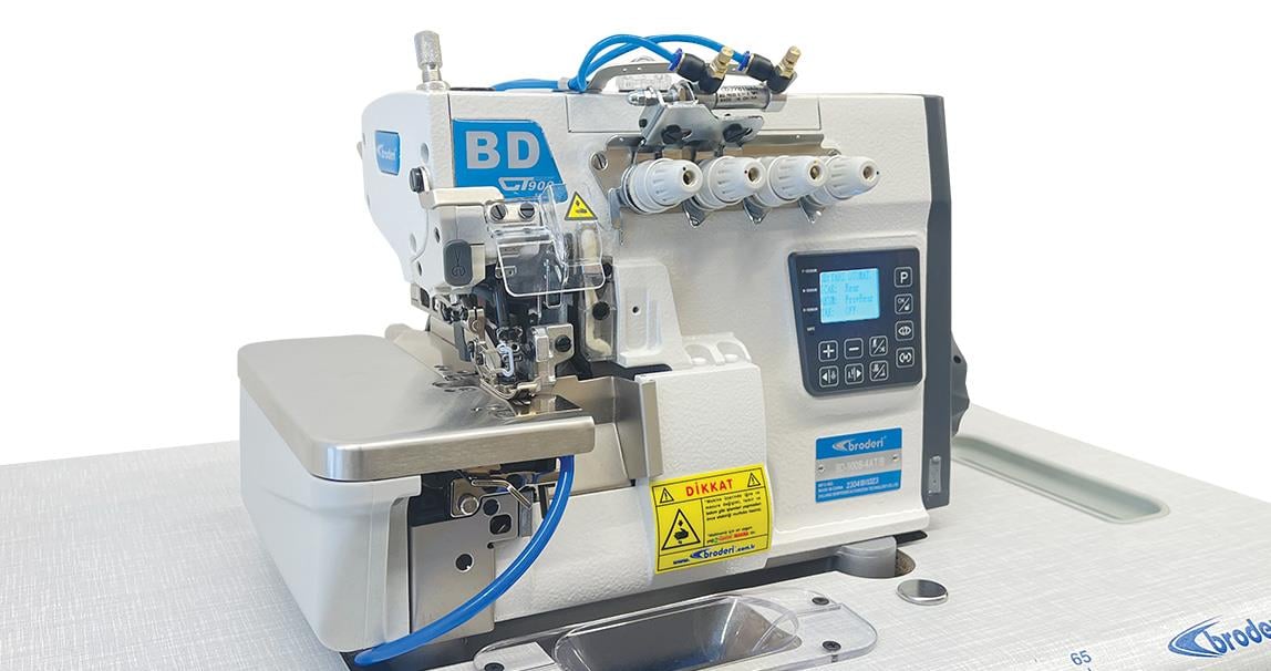 BRODERİ BD - 900S - 4AT / B Kıstırmalı Full Otomatik Overlok Dikiş Makinası