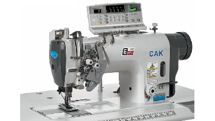 CAK 8752 - 5 / UT Direct Drive Full Otomatik Elektronik Büyük Mekik İptalli Çift İğne Dikiş Makinesi