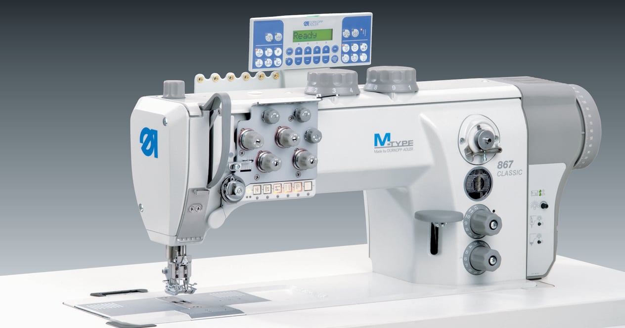 DÜRKOPP ADLER  867 - 290342 - M Elektronik 2 İğne Çift Papuç Deri Dikiş Makinası