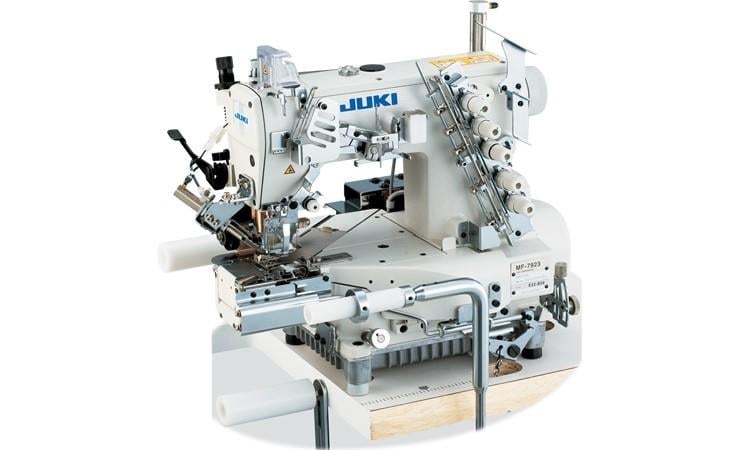 JUKI MF-7923-E22-B56-PL13-UT52 / SC921 / CP18 Elektronik İplik Kesmeli, Merdaneli, Soft Kemer Lastik Reçme Makinası
