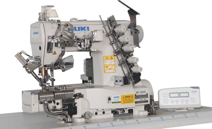 JUKI MF-7923D-H25-E56-UT57-MC37 / SC921 / CP18 Direct Drive, Elektronik, Yağsız Teknoloji, Regula Bıçaklı Reçme Makinası. Özel transport Sistemli, Yaylı/Traktör Ayaklı