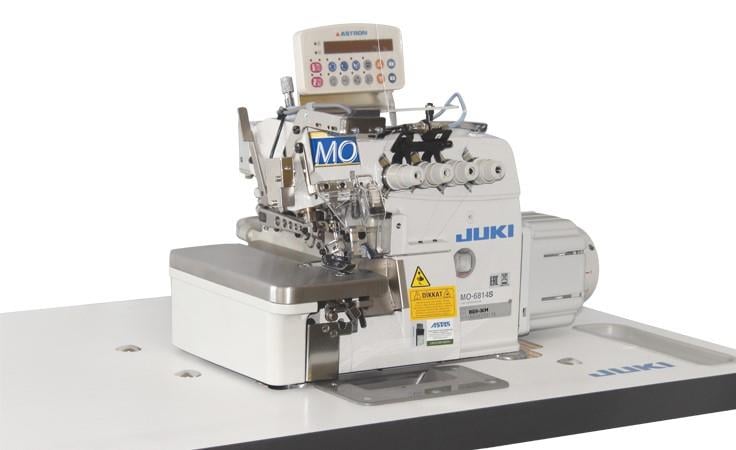 JUKI MO-6814S Direct Drive, Dört İplik, Fotoselli Havalı TO54 İplik Kesmeli, Hava Tasarruf Sistemli, Vakumlu Fire Emme Ve Pnömatik Ayak Kaldırmalı.Overlok Dikiş Makinası