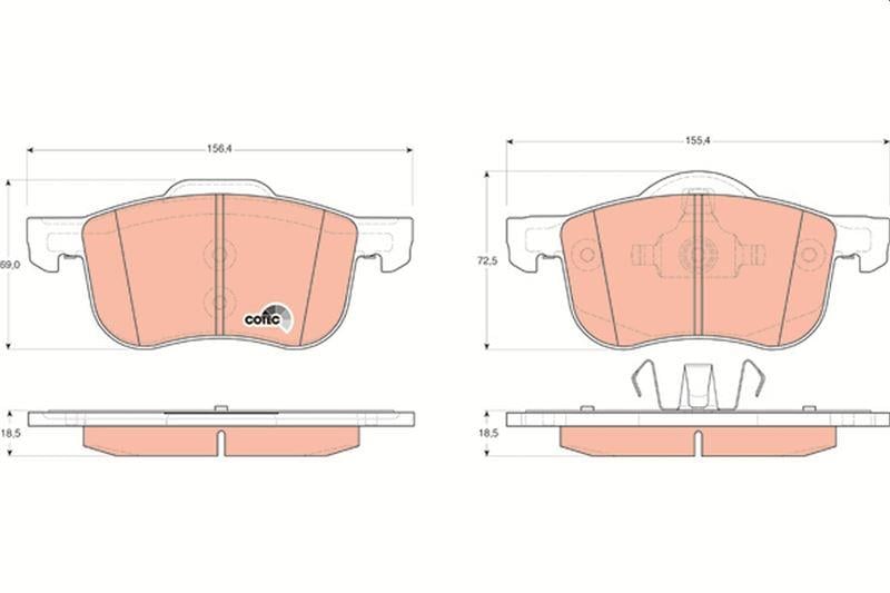 ÖN BALATA VOLVO S60 00-10 S80 98-06 V70 97-07 XC70 00-07 S70 97-00