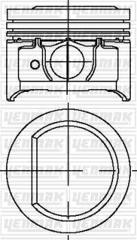 PISTON SEGMAN STD 7600MM ESCORT CLX 16 ZETEC 95 01