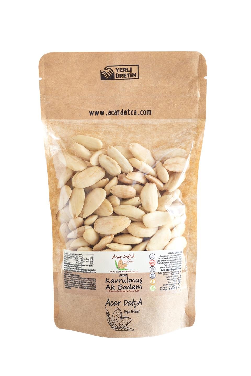 Kavrulmuş Ak Badem 225 gr