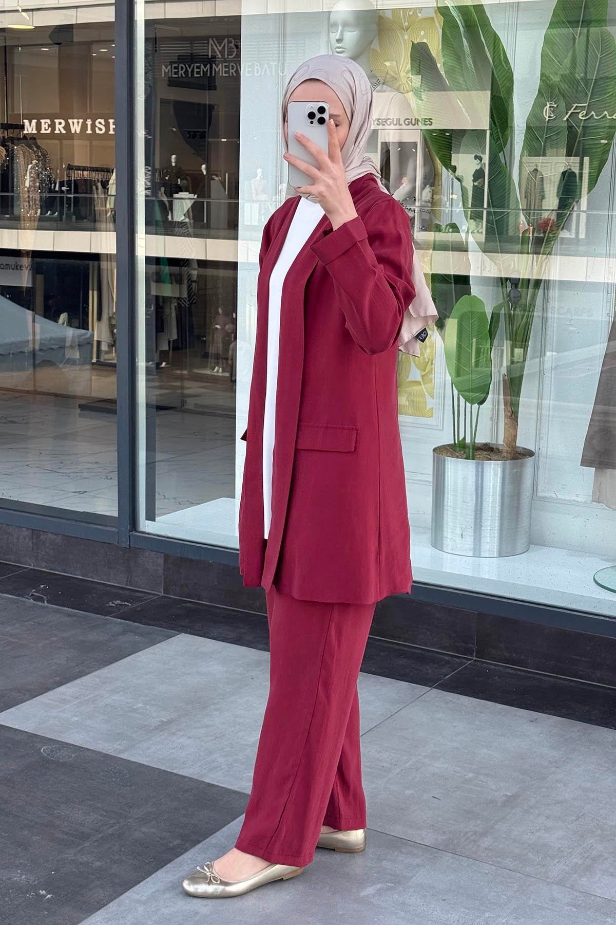 Tansel 3 lü Takım Bordo