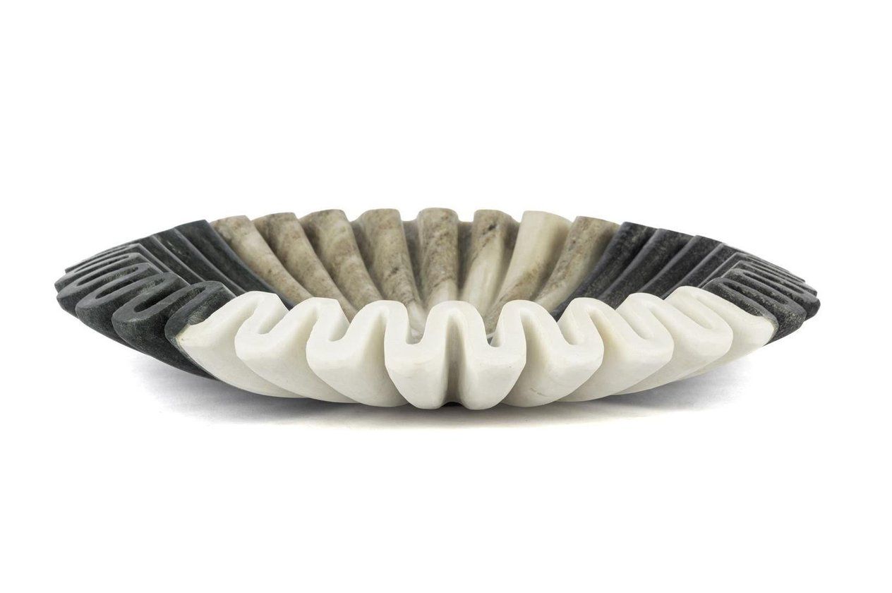 Fiore 4 renkli mermer dekoratif kase 30*5 cm