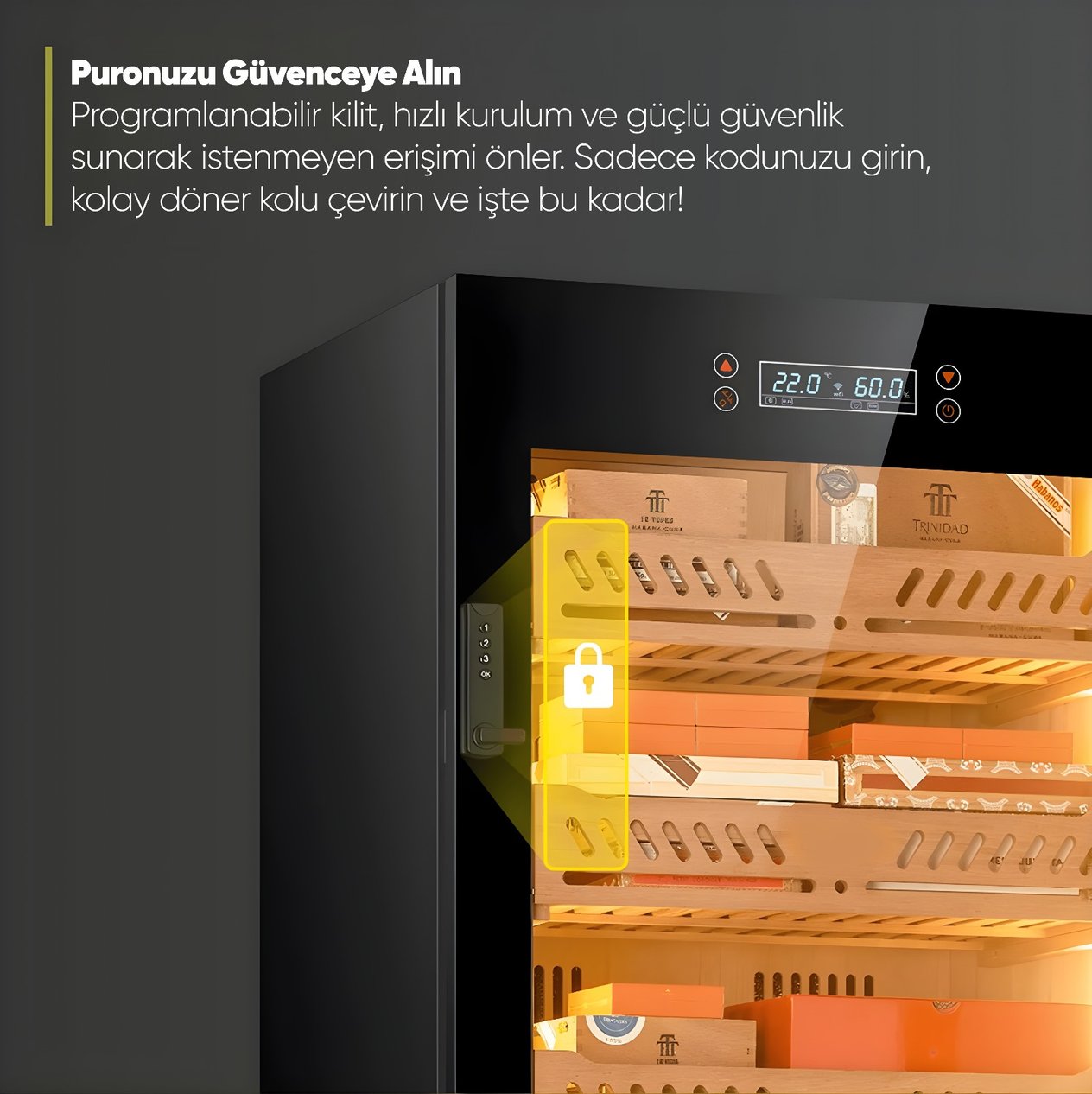Conquistador Elektrikli Humidor-Puro Dolabı