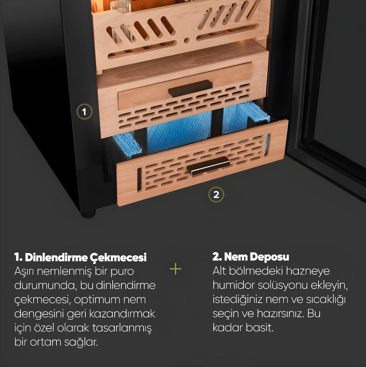 Conquistador Elektrikli Humidor-Puro Dolabı