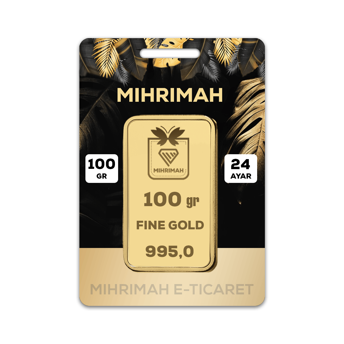 100 Gram (995) 24 Ayar Külçe Altın