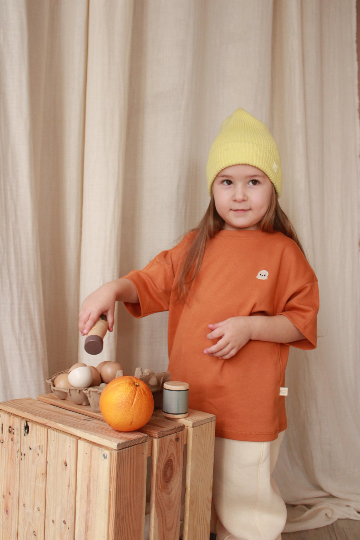 Ahtapot Nakışlı Oversize T-shirt