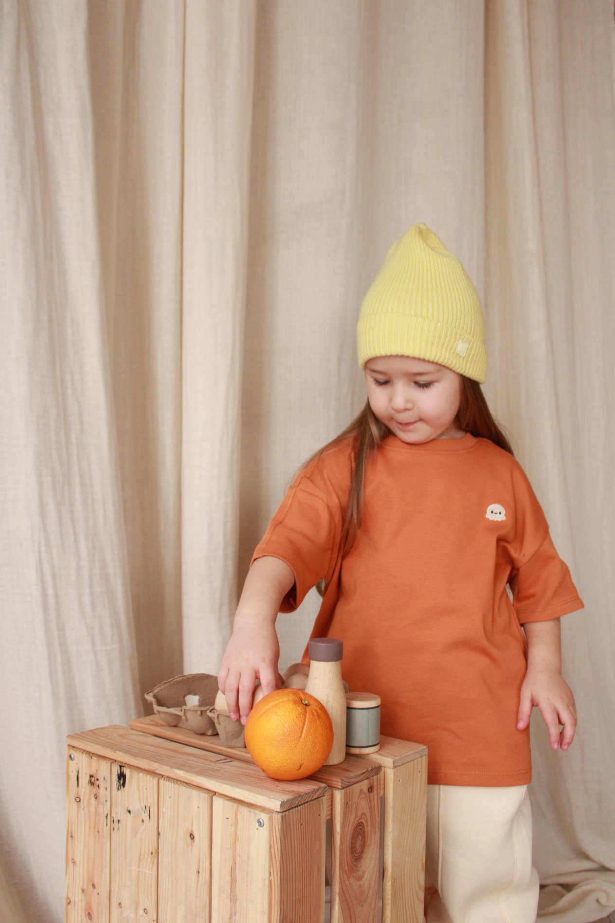 Ahtapot Nakışlı Oversize T-shirt