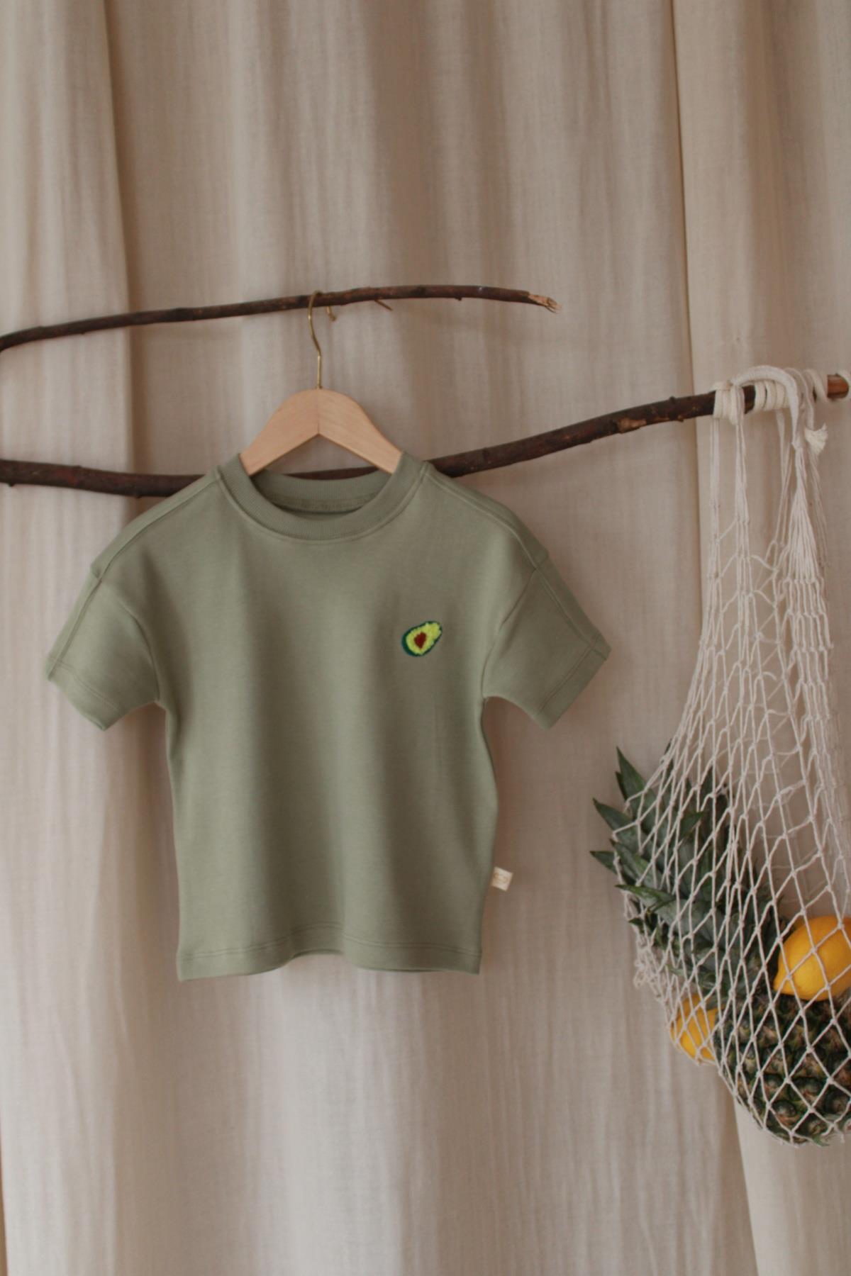 Avokado Nakışlı Oversize T-shirt