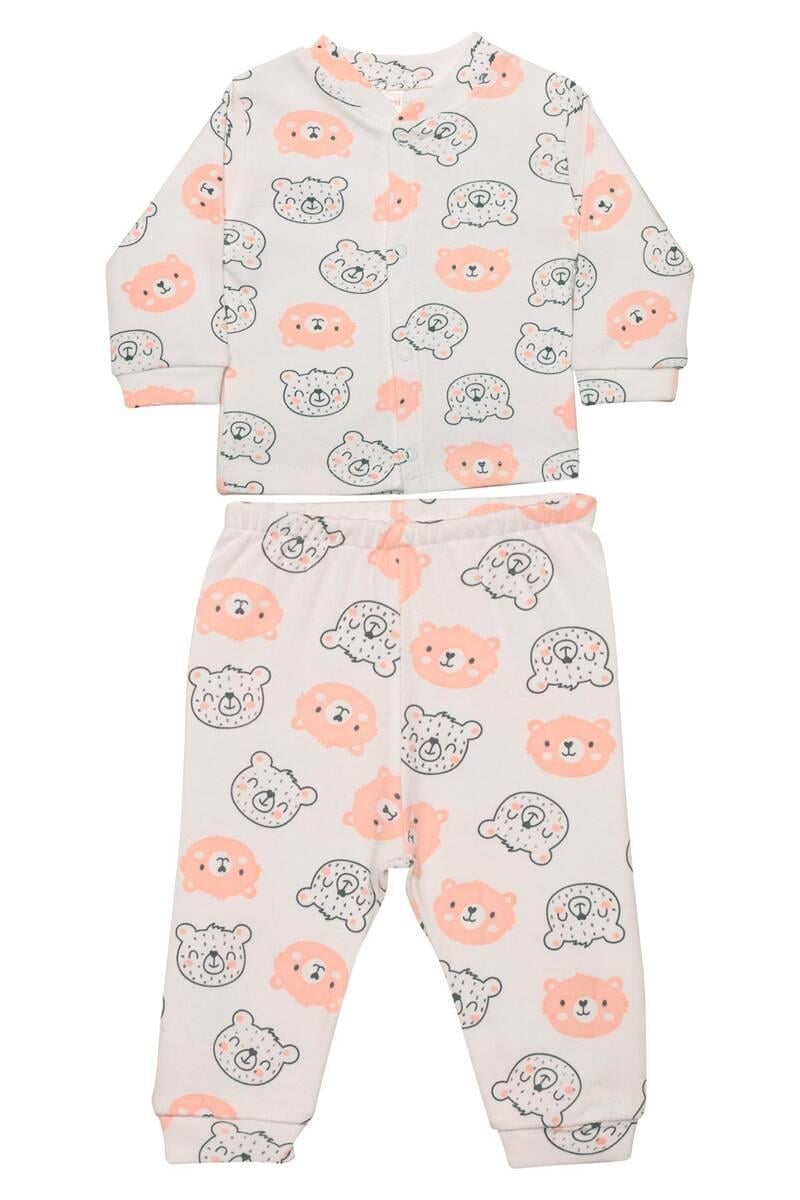 Ayıcık Baskılı Bebek Pijama Takımı 85 | Yavru Ağzı