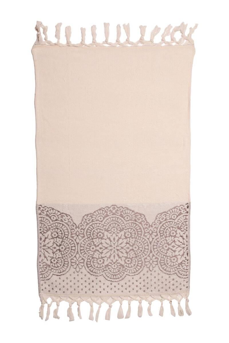 Bambu Nakışlı El ve Yüz Havlusu 50*90 4375 | Kahverengi