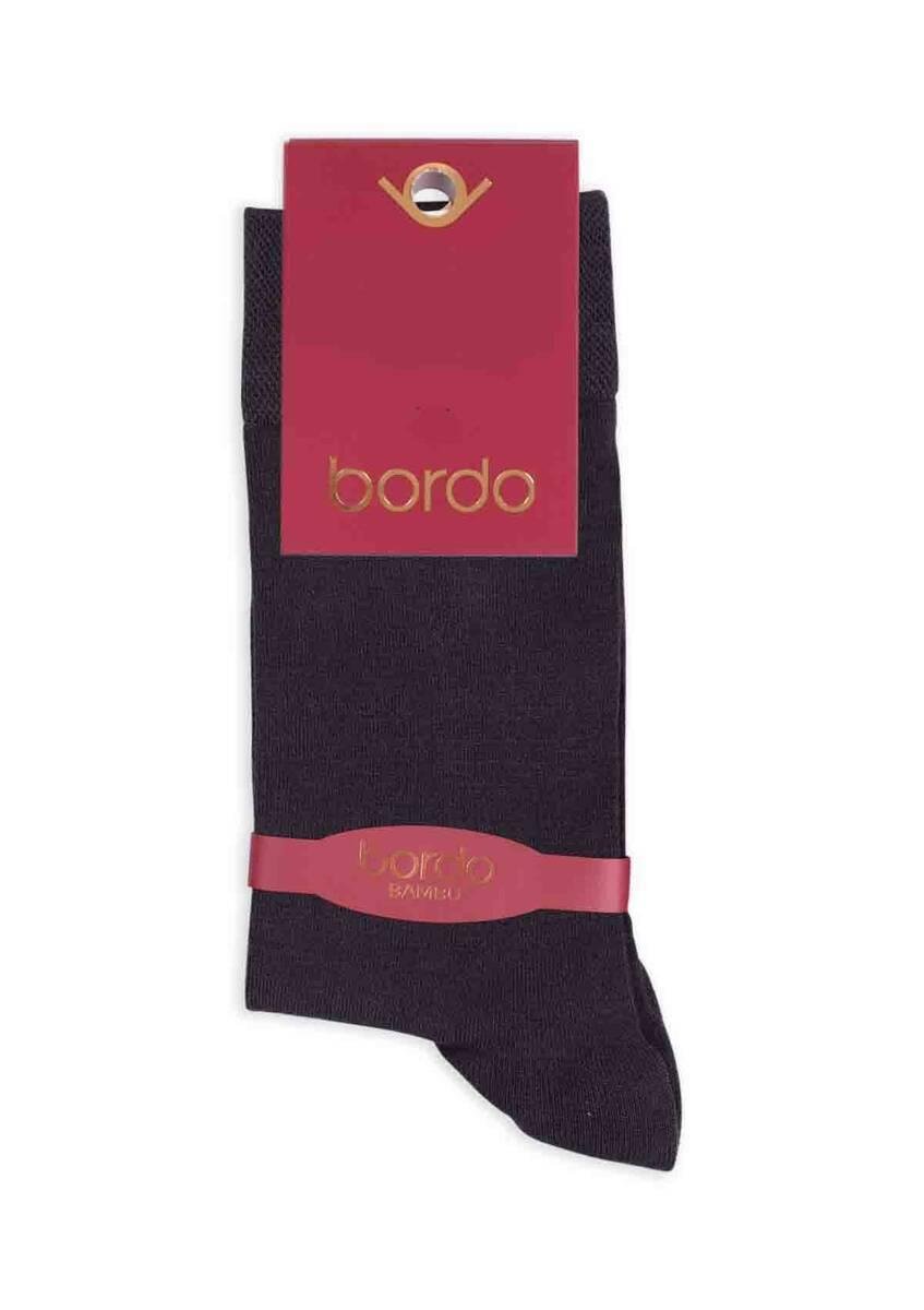 Bordo Bambu Dikişsiz Erkek Çorap GBK1003 | Füme