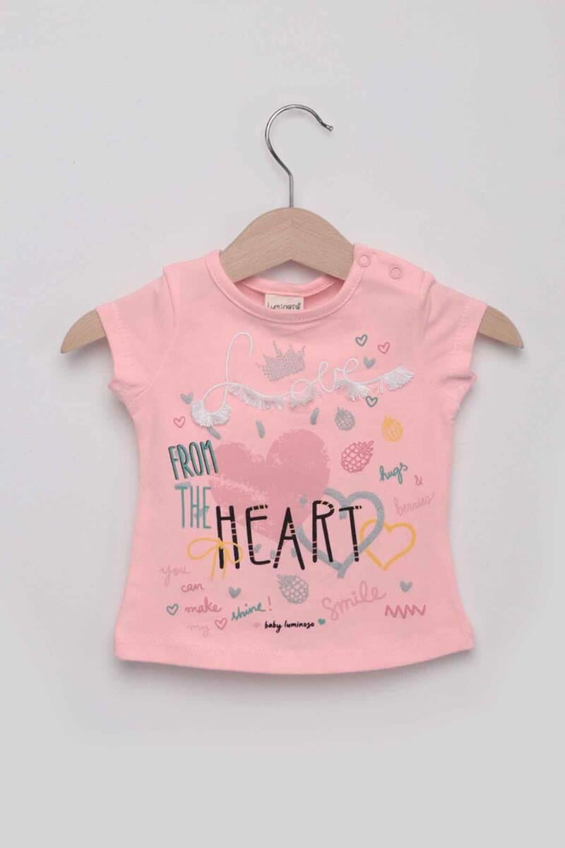 Heart Kız Bebek Taytlı Takım | Pudra