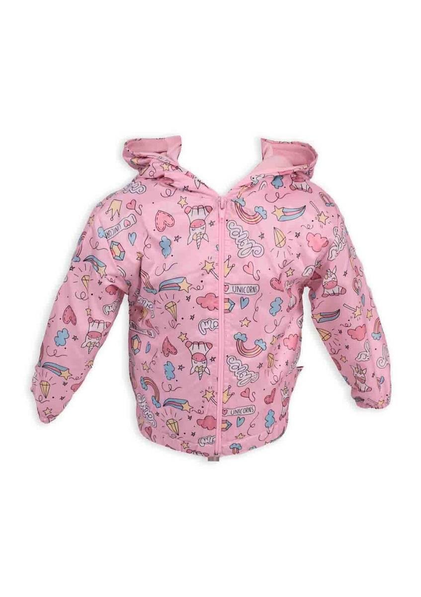 Hippıl Baby Unicorn Baskılı Yağmurluk | Pembe