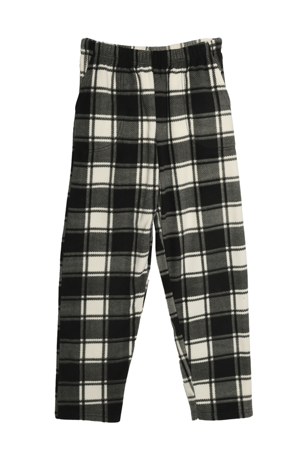 Kareli Erkek Polar Pijama Altı 9336 | Haki