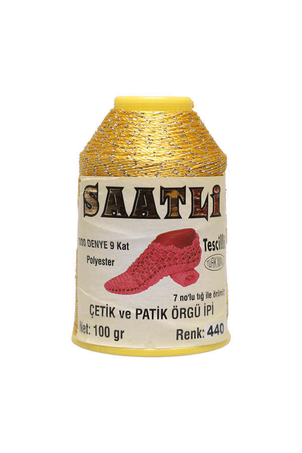 Saatli Simli Çetik ve Patik Örgü İpi 9 Kat 100 gr. | 440