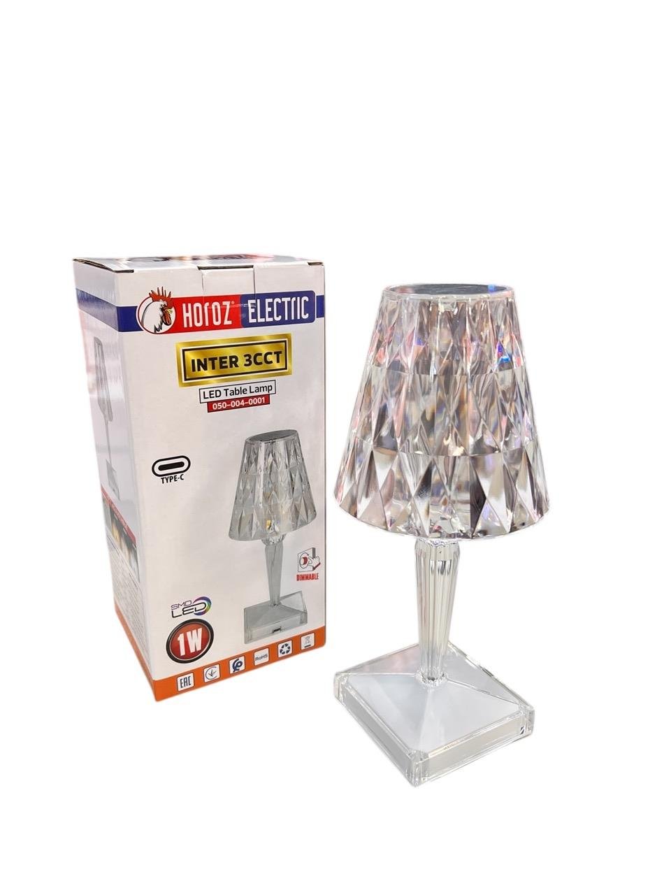 Horoz 050-004-0001-010 Inter 3Cct Kristal 1W/5V Masa Lambasi