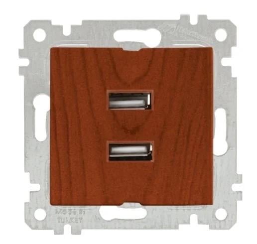 Mutlusan Rita Mek Tuş İkili Usb Şarj Prizi Kiraz - 2200 449 0156