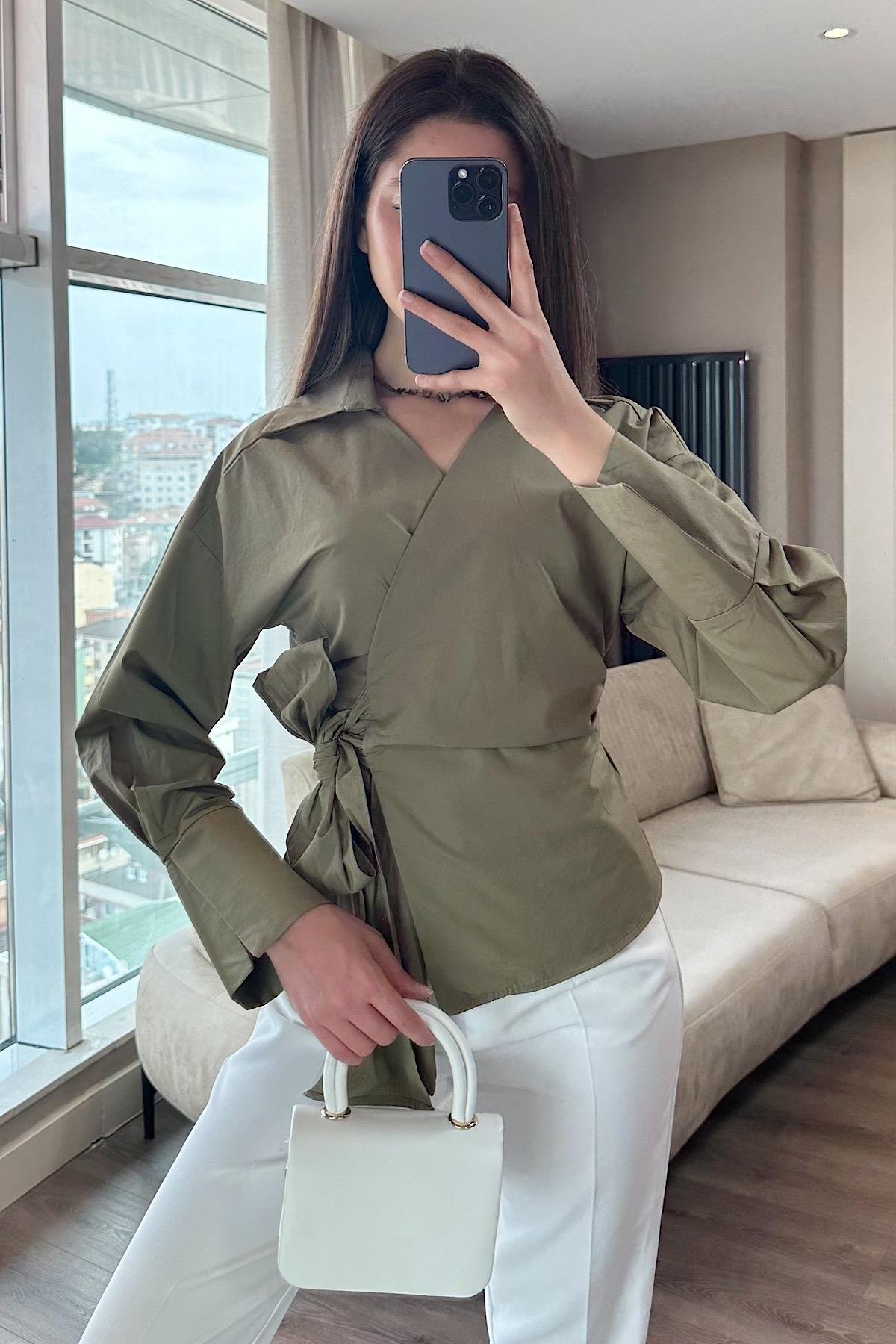 FİYONK BAĞLAMALI GÖMLEK