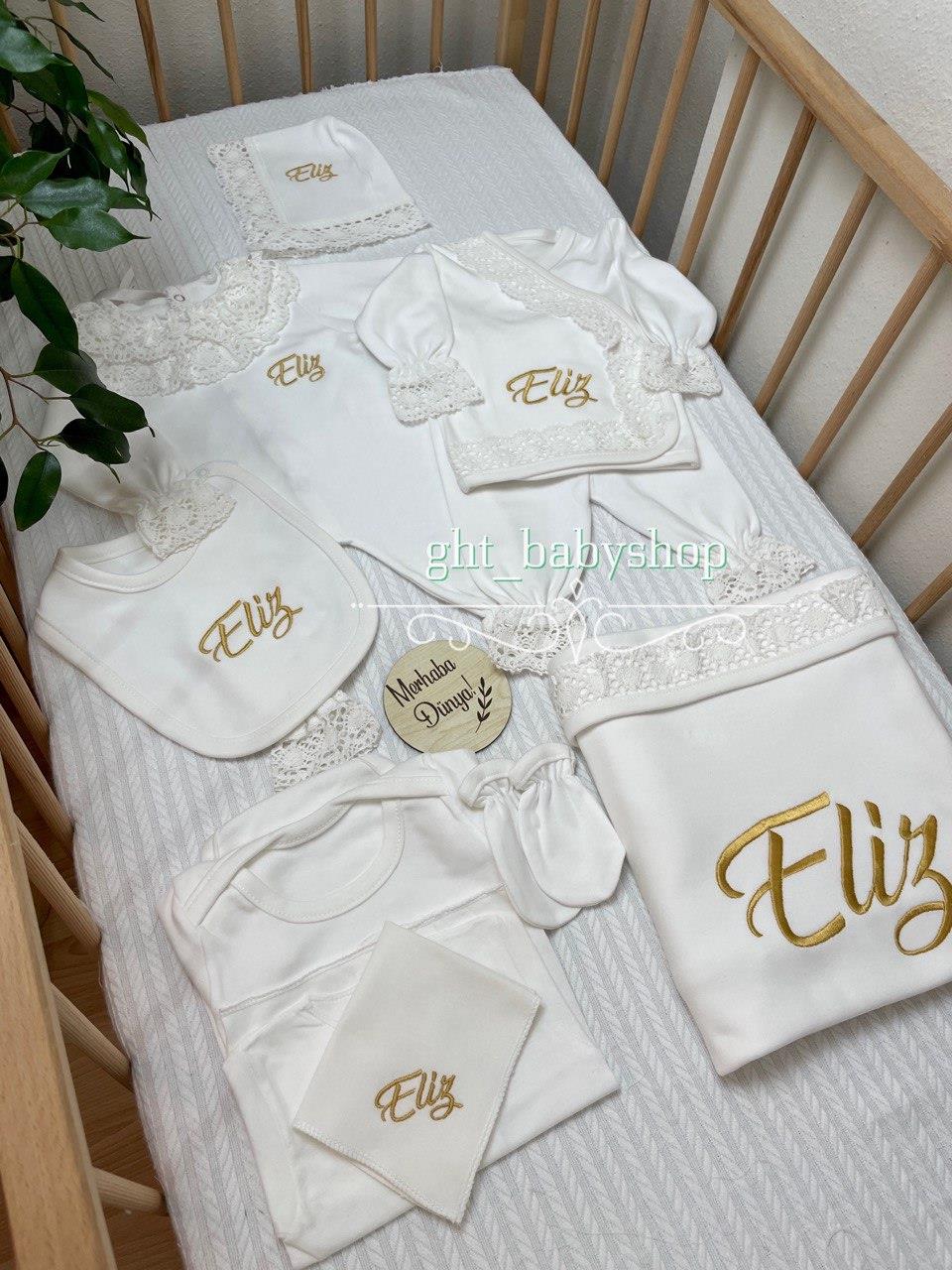 İsmli dantelli 10lu set