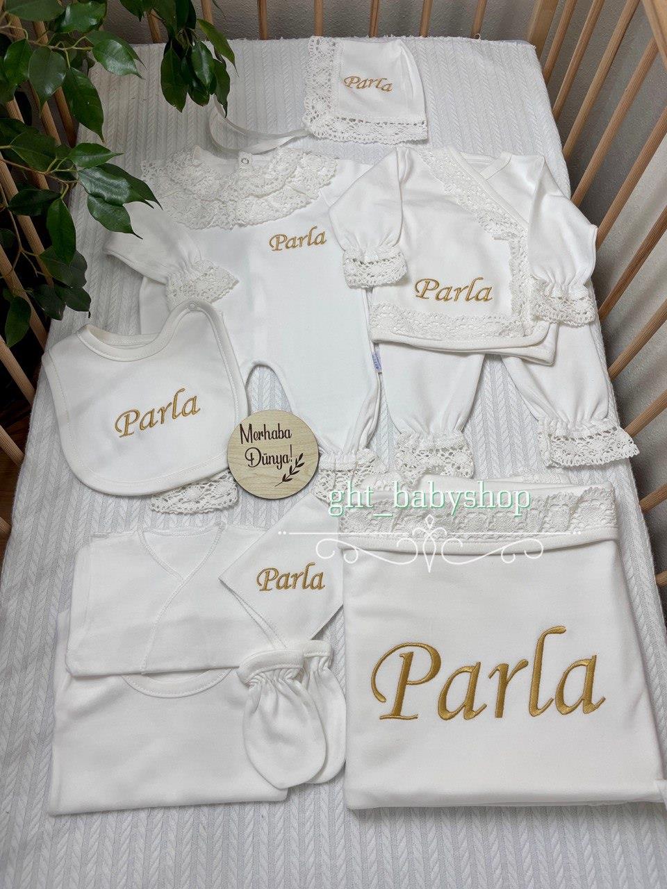 İsmli dantelli 10lu set