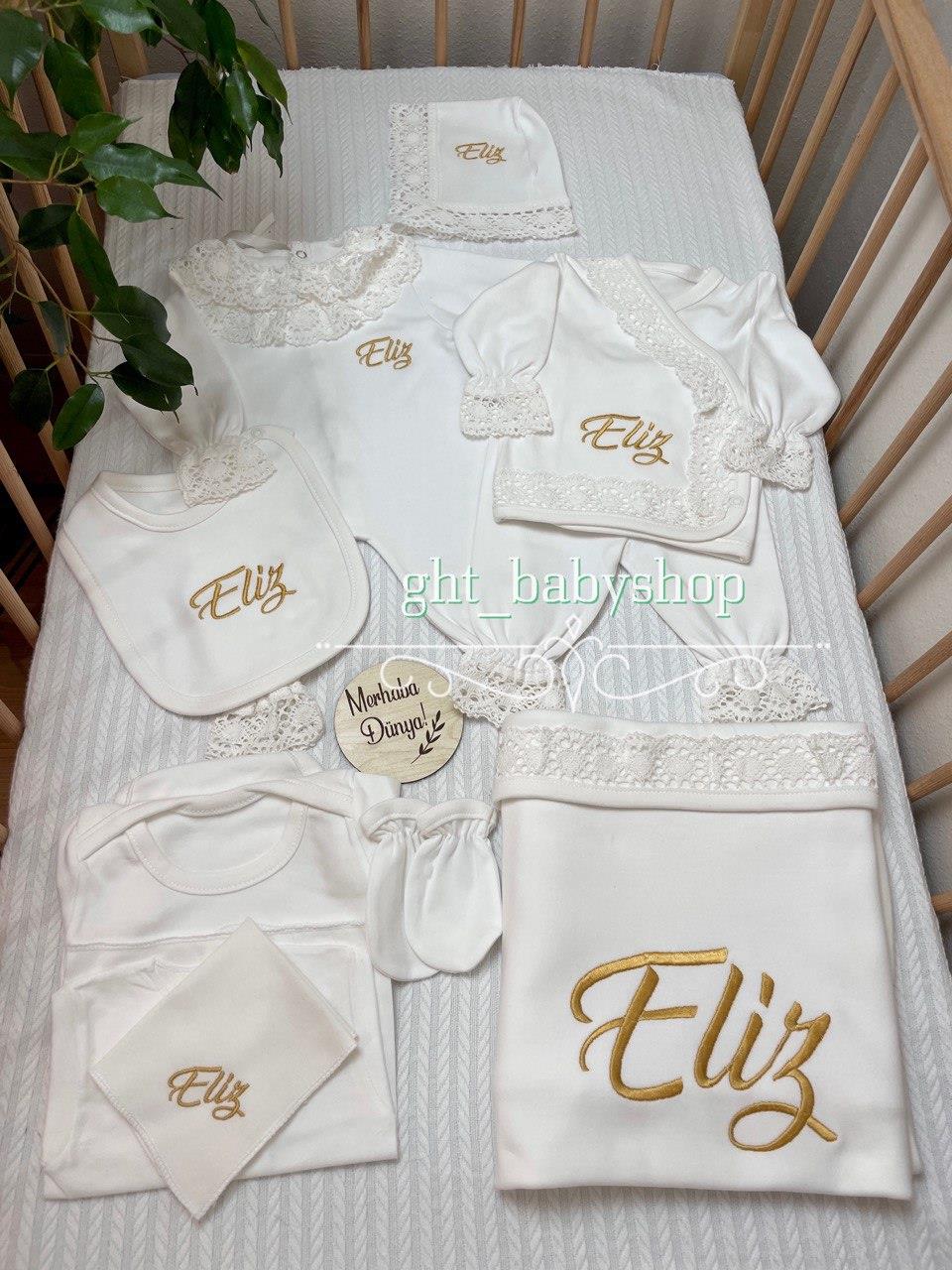 İsmli dantelli 10lu set