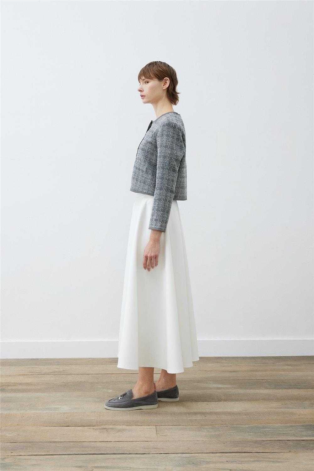 TD SALLY TUVİT CEPLİ KISA HIRKA/ANTRASİT/1