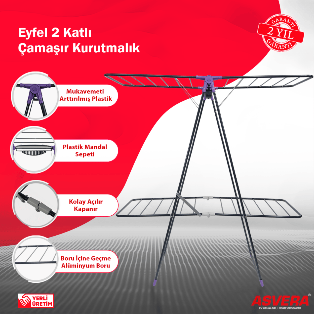 ASVERA EYFEL İKİZ FULL-HARD ÇAMAŞIR KURUTMALIK - Asvera Ev Ürünleri - ASVERA EYFEL İKİZ FULL-HARD ÇAMAŞIR KURUTMALIK İkiz Kurutmalıklar ASVERA ASVERA | Yerli Üretim Ev Gereçleri – Merdiven, Kurutmalık, Ütü Masası & Daha Fazlası - Türkiye’nin Güvenilir Markası, Türkiye’nin Güvenilir Markası asvera, yerli üretim - İkiz Kurutmalıklar
