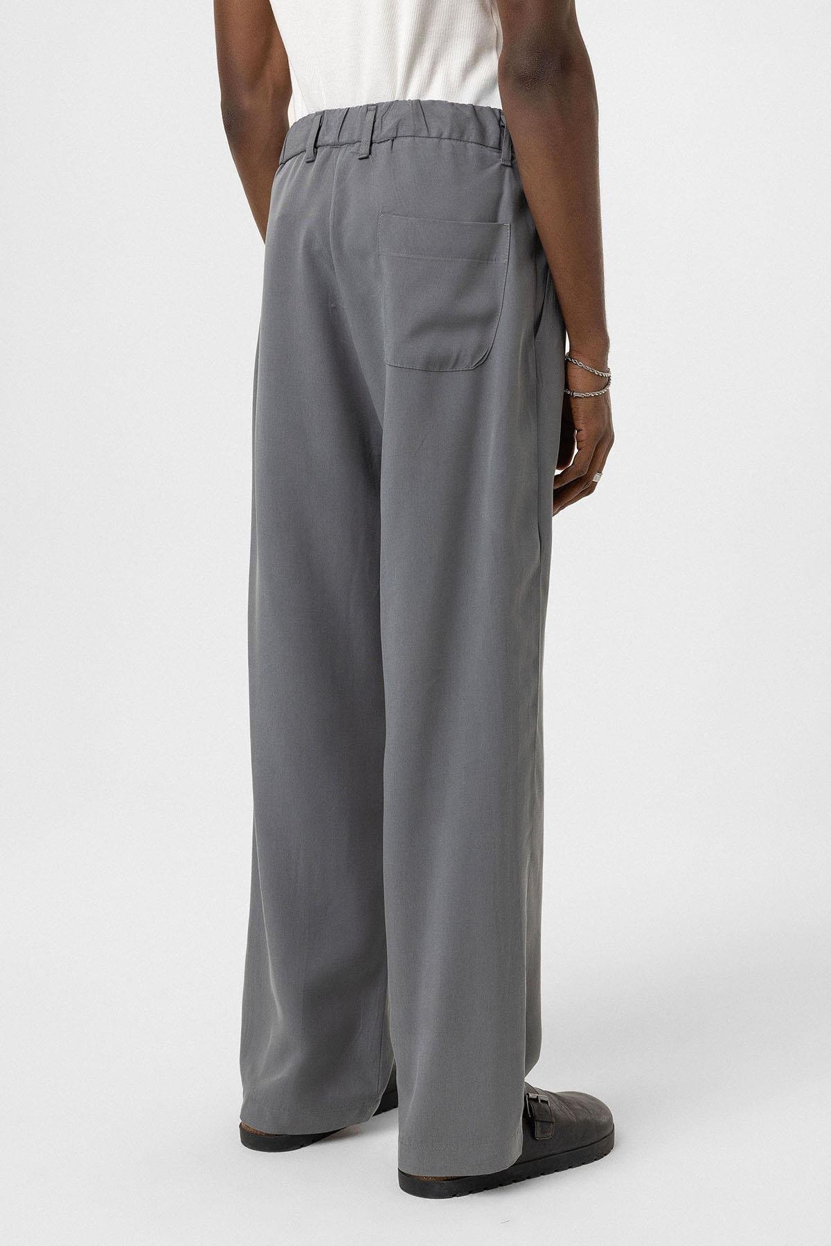 Relaxed Fit Kumaş  Pantolon Gri