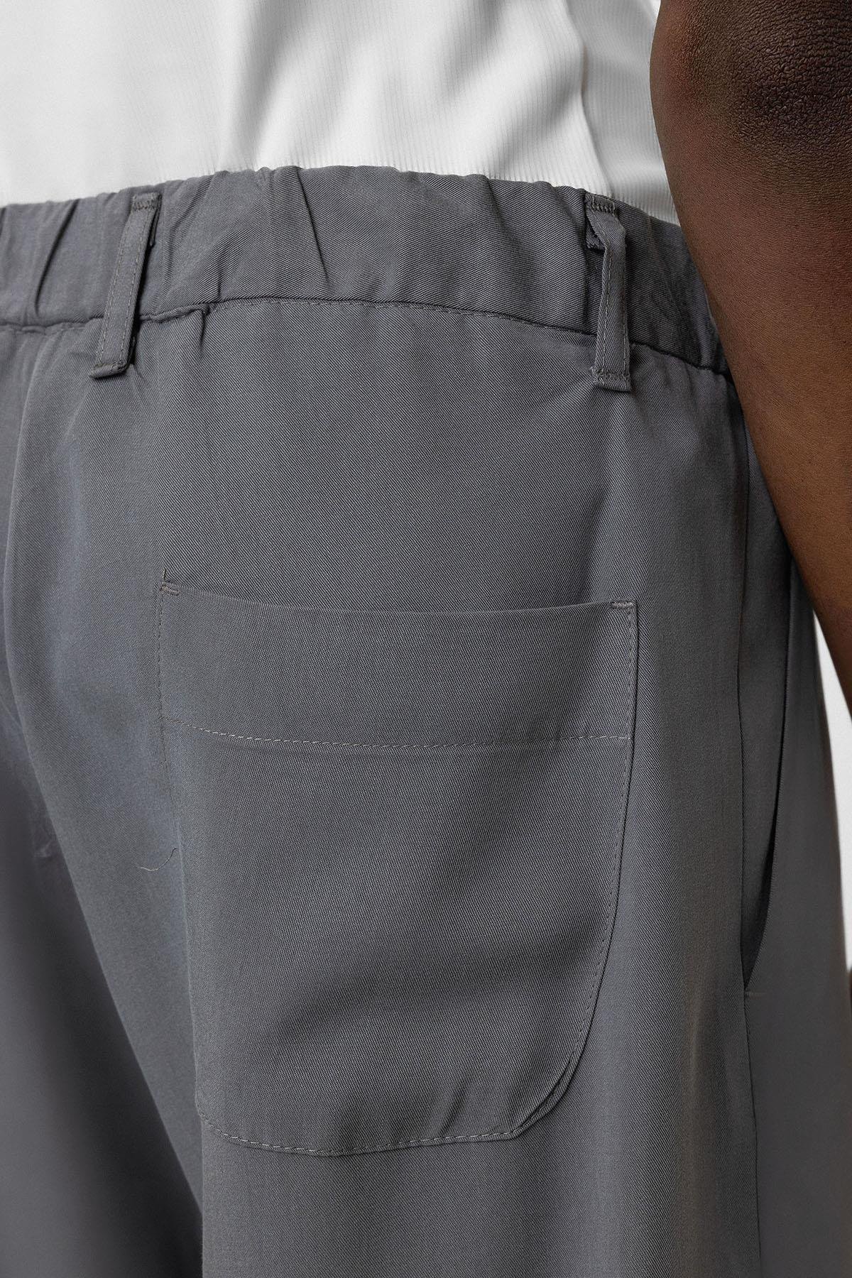 Relaxed Fit Kumaş  Pantolon Gri