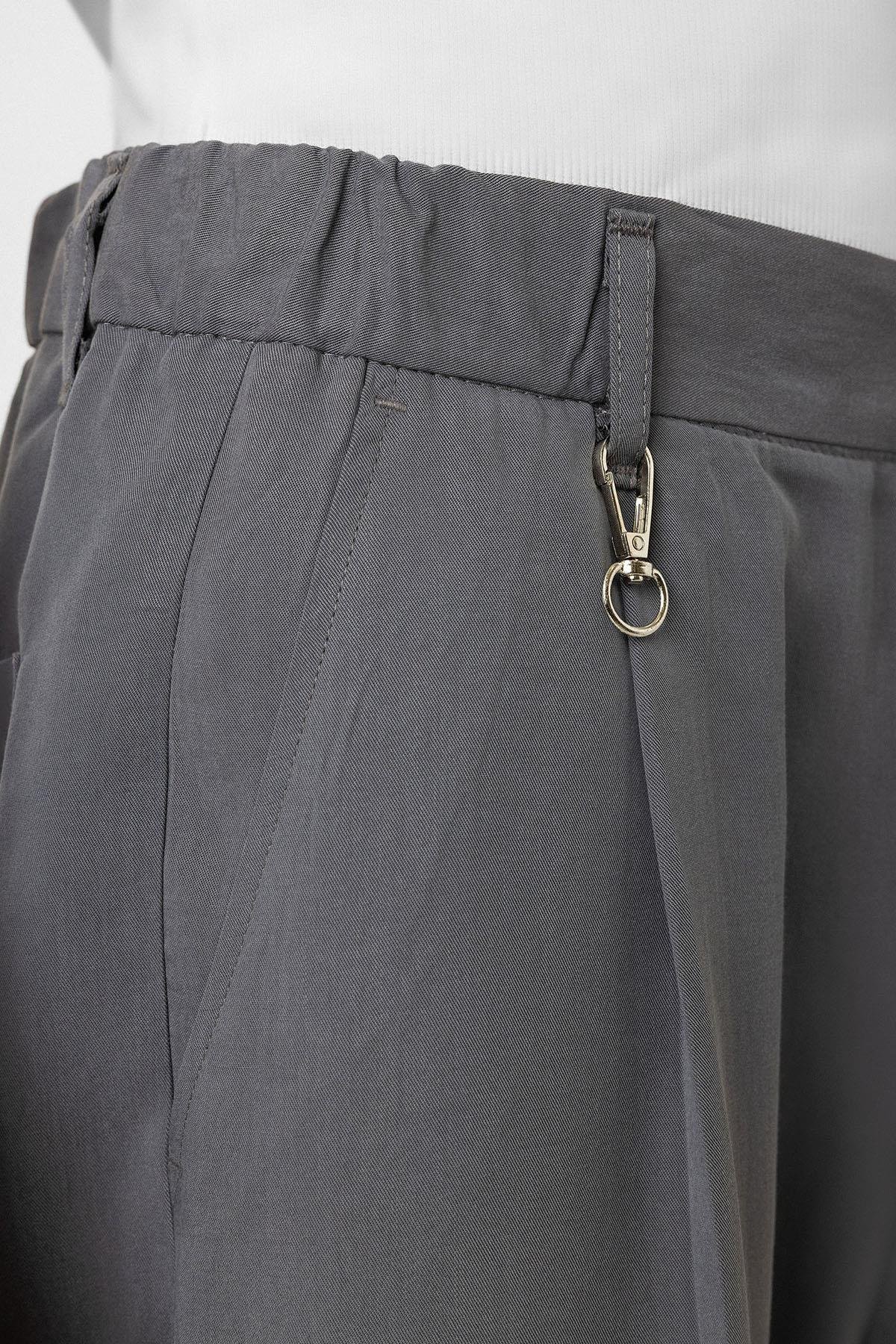 Relaxed Fit Kumaş  Pantolon Gri