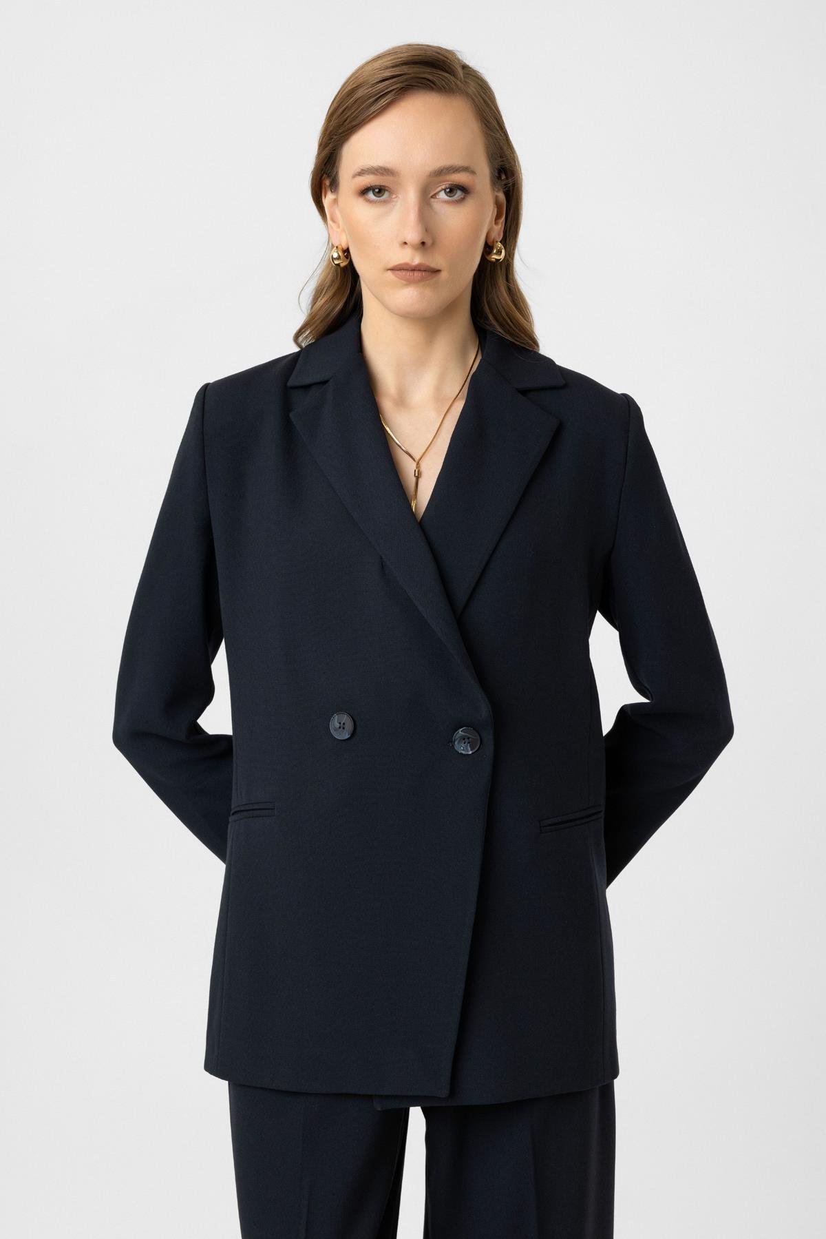 Fernanda Blazer Ceket Lacivert
